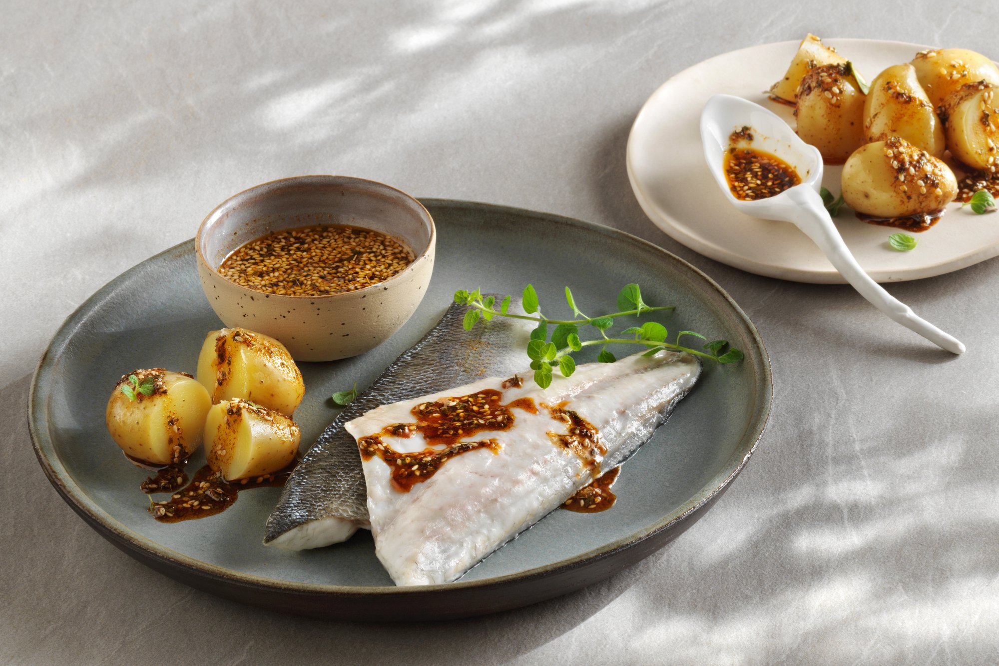 Branzino with Spices and Potatoes